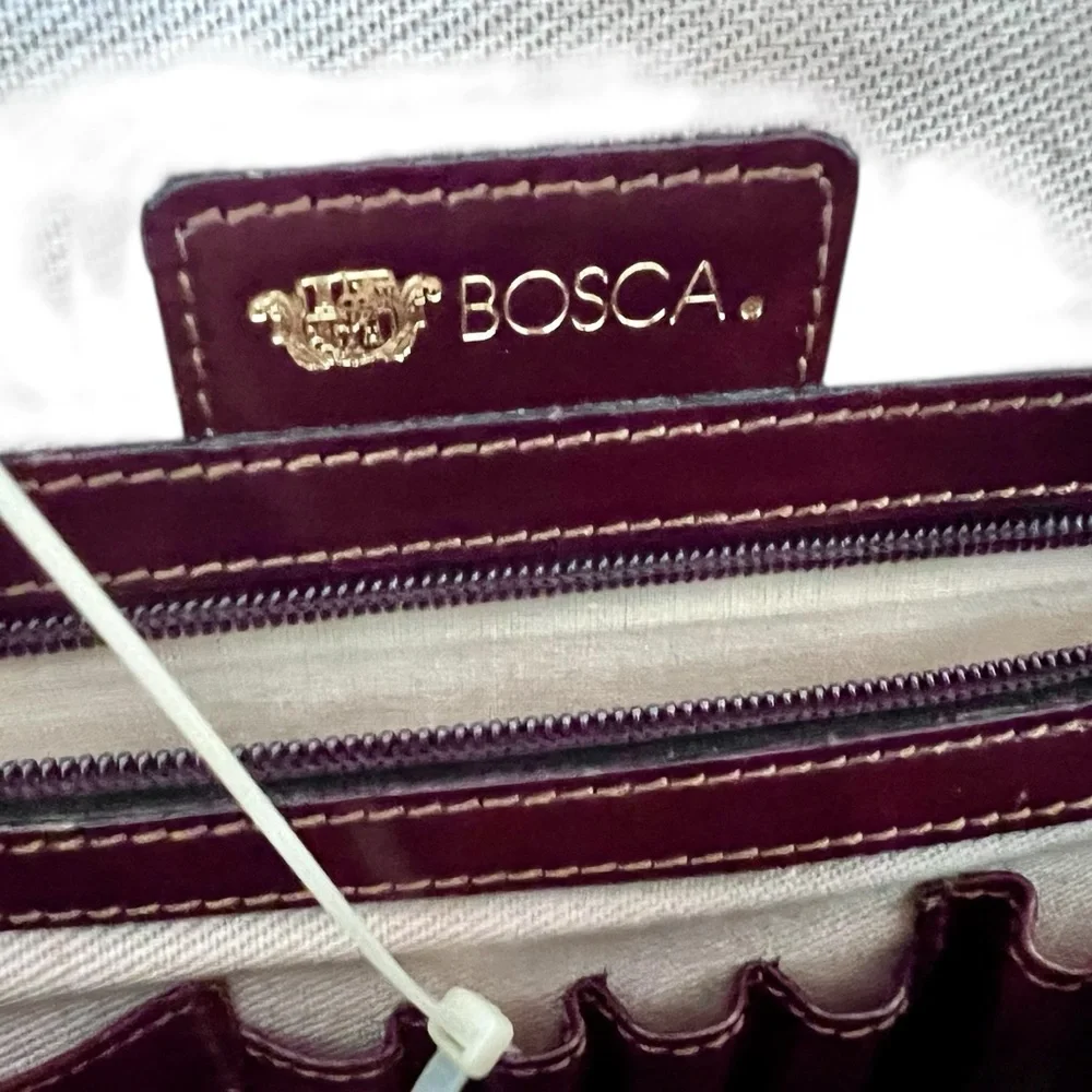 Bosca Vintage  Italian Leather Briefcase w/ key, tag & dust bag